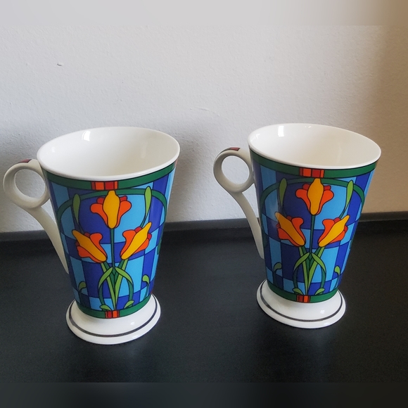 Vintage Fine Bone China Cups by Wren England, set of 2 - Picture 2 of 5